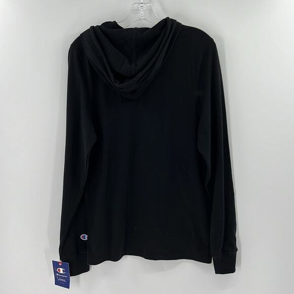 Champion Men's Long Sleeve lightweight hoodie - Black/White - Small - NWT - Picture 5 of 5